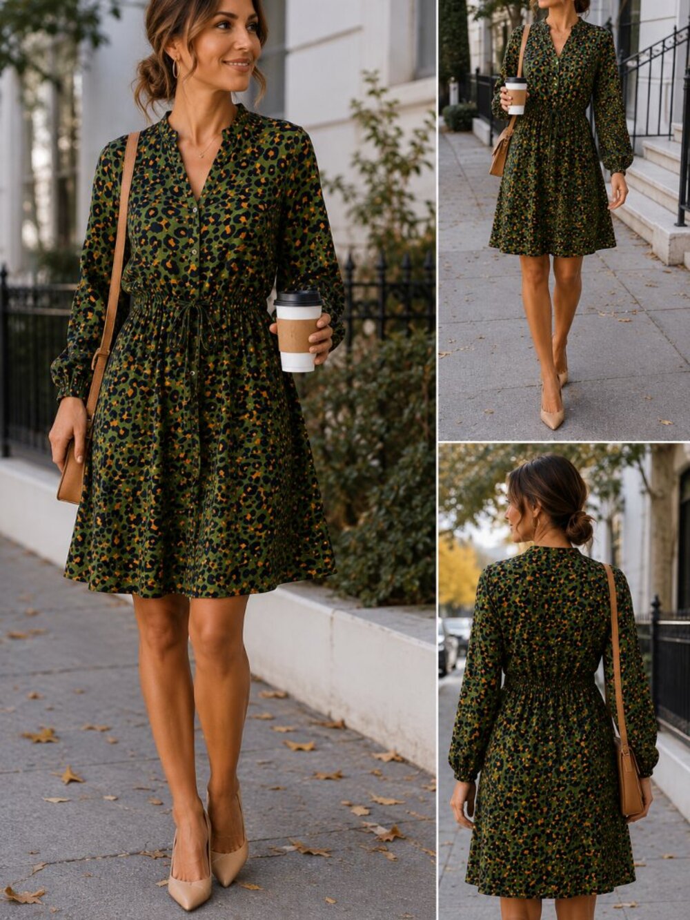 Kirundo Leopard Print Midi Dress – Size M